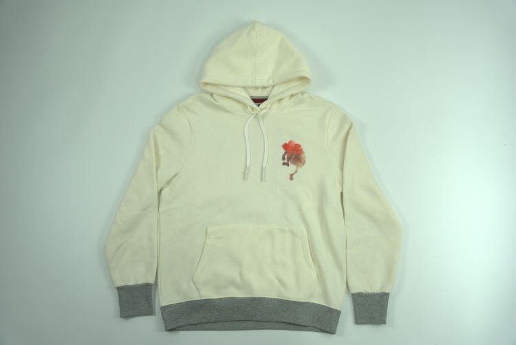 Printed Solid Color Pullover Hoodie