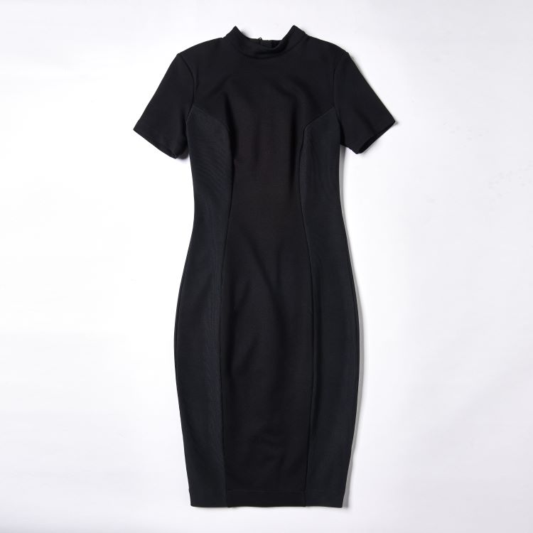 Women's Waist Hugging Slim Fit Short Sleeved Dress