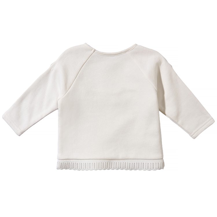 Children's Round Neck Solid Color Fungus Border Lace Hoodie