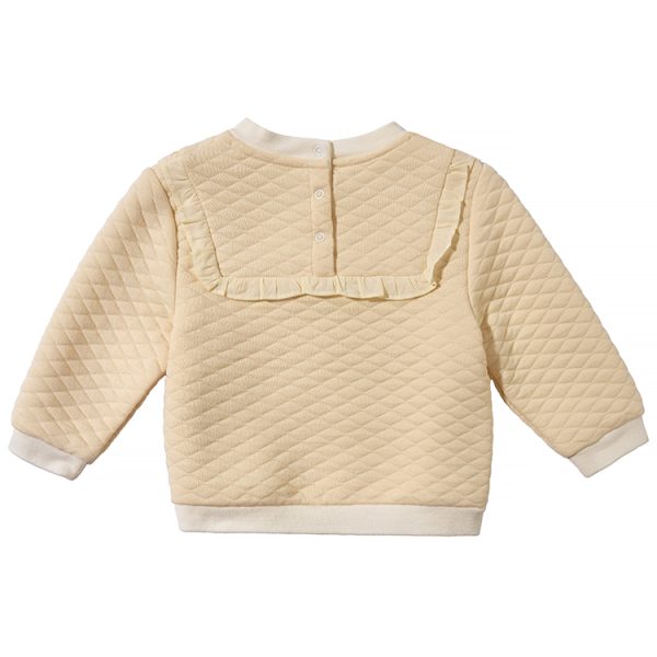 Children's Round Neck Waffle Fungus Lace Hoodie