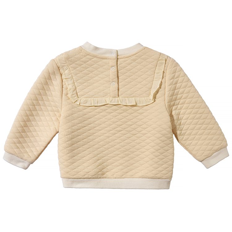 Children's Round Neck Waffle Fungus Lace Hoodie