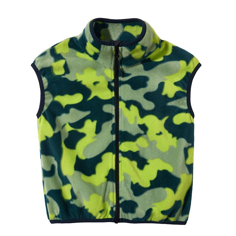 Camouflage Brushed Vest Jacket
