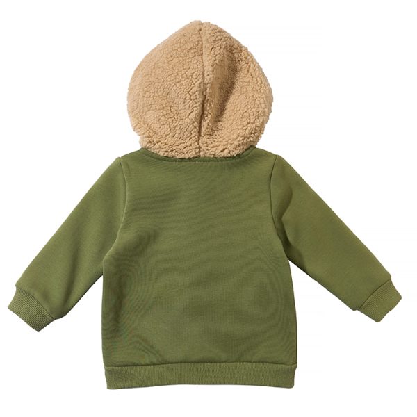 Solid Color Cartoon Hooded Cardigan Jacket
