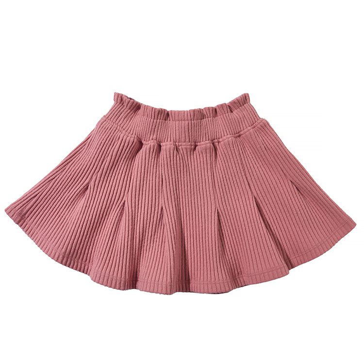 Solid Color Jacquard Knitted Pleated Skirt