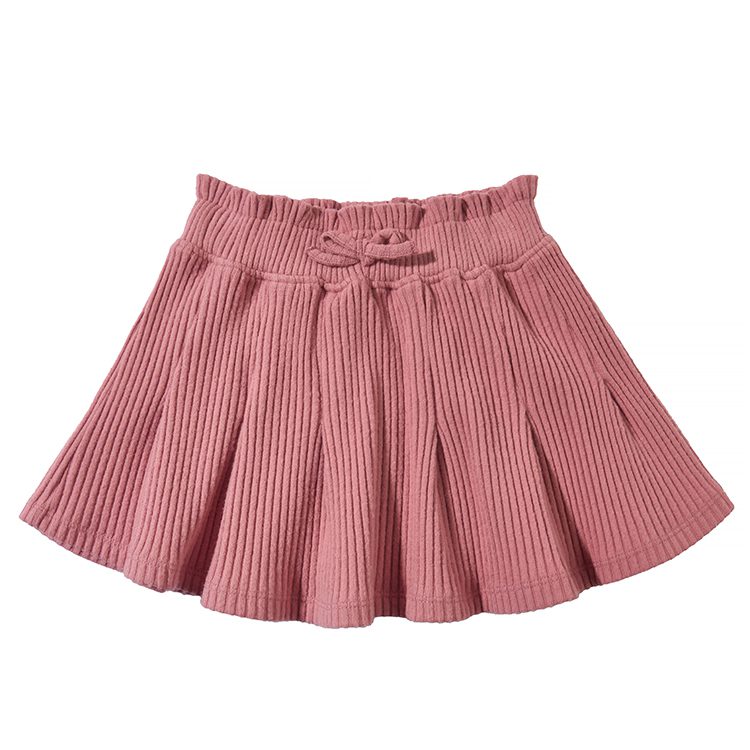 Solid Color Jacquard Knitted Pleated Skirt