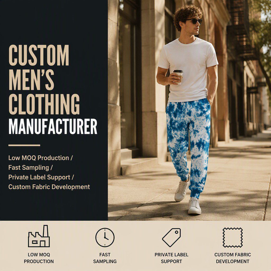 men plant dyed jogger pants