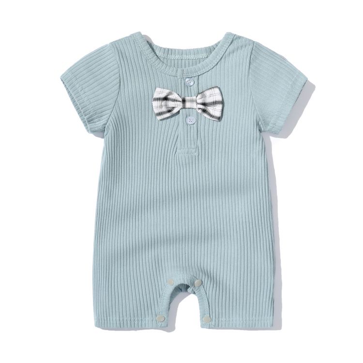 Baby Bow Short Sleeved Crawling Suit