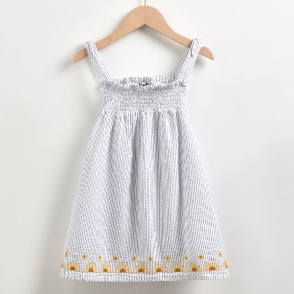 Girls' Embroidered Camisole Dress