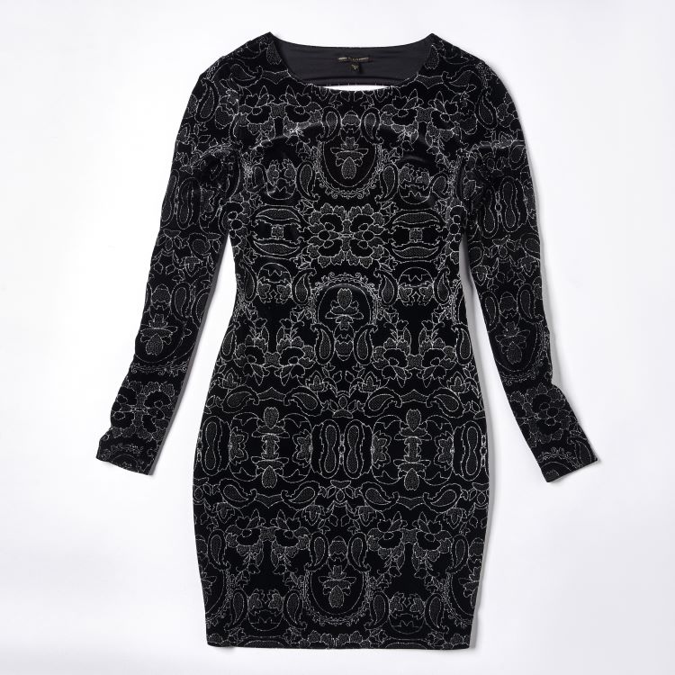 Ladies' Backless Slim Fit Waist Hugging Long Sleeved Dress