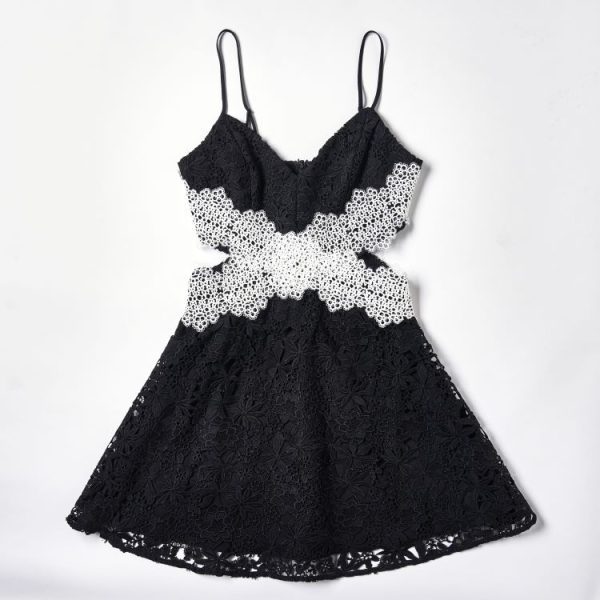 Ladies' Lace Camisole Waist Revealing Dress