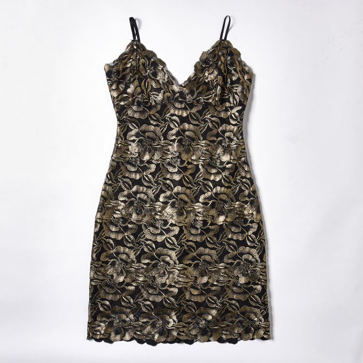 Ladies' Lacquer Leather Bag Hip Slimming Strap Dress