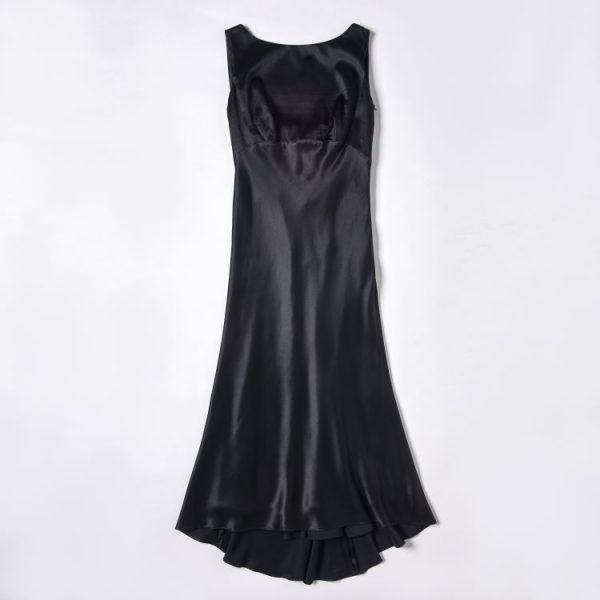Ladies' Round Neck High Waisted Sleeveless Fishtail Dress