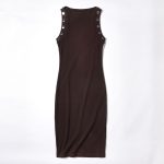 Ladies' Waist Hugging Slim Fit Round Neck Sleeveless Dress