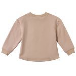 children's round neck solid color curved hem hoodie