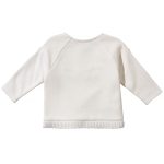 Children's Round Neck Solid Color Fungus Border Lace Hoodie