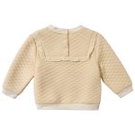 Children's Round Neck Waffle Fungus Lace Hoodie