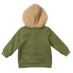 Solid Color Cartoon Hooded Cardigan Jacket