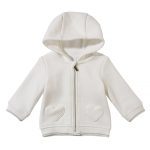 Solid Color Hooded Cardigan Baby Jacket
