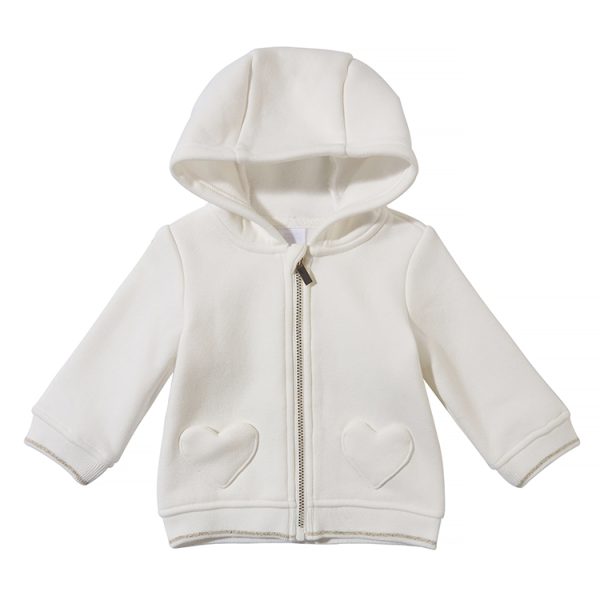 Solid Color Hooded Cardigan Baby Jacket