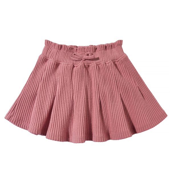 Solid Color Jacquard Knitted Pleated Skirt
