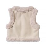 Solid Color Suede Vest Jacket